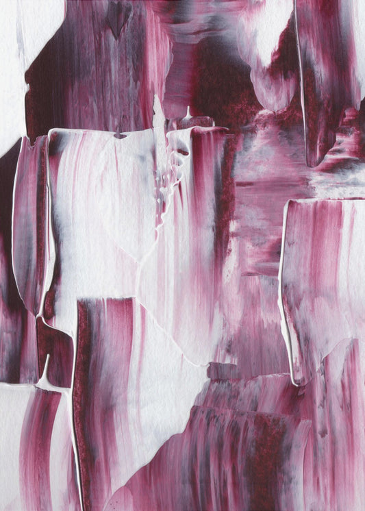 Purpurrote Pinselstriche | Leinwand