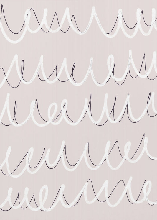 Geschwungene Doodle-Wellen | Leinwand