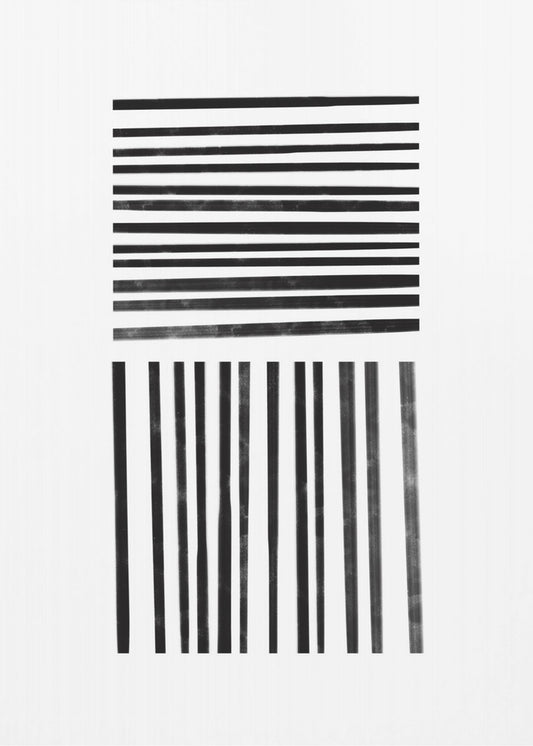 Parallele schwarze Linien | Leinwand