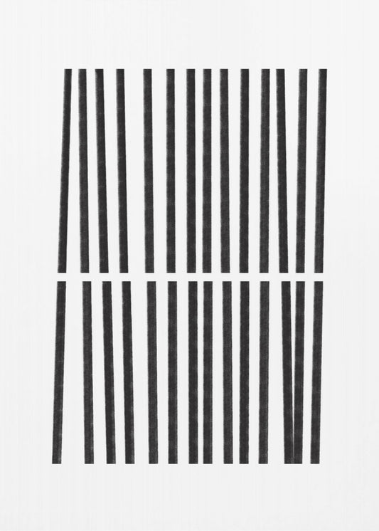 Parallele schwarze Linien | Leinwand