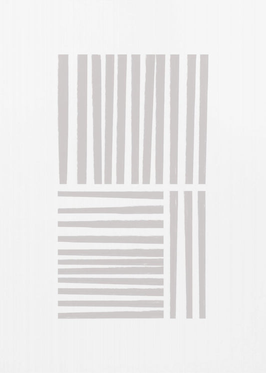 Geometrische graue Linien | Leinwand