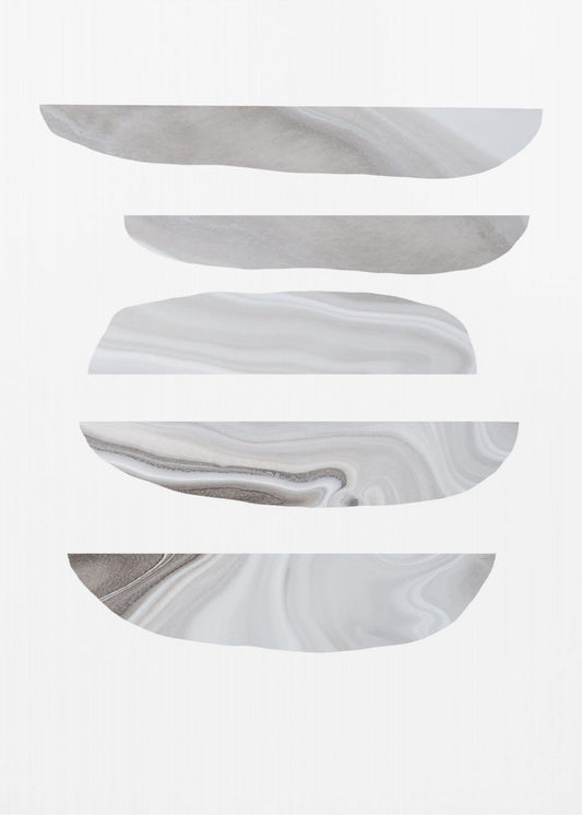 Minimalistische Marmormuster in Neutral | Leinwand