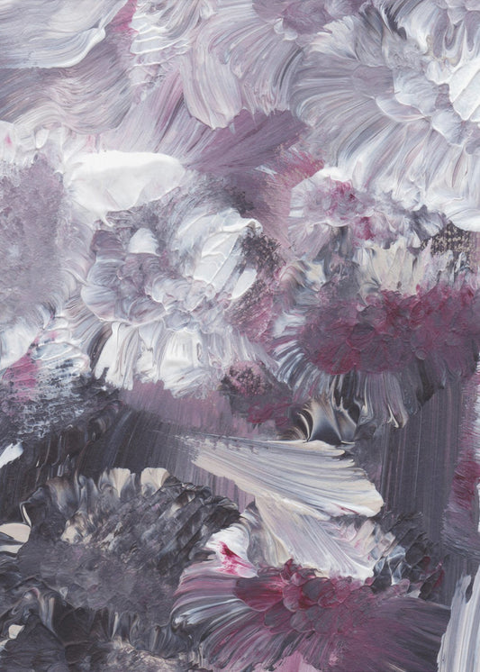 Florale expressionistische Pinselstriche | Leinwand