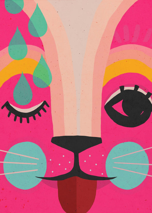 Vibrant Feline Dreams | Poster