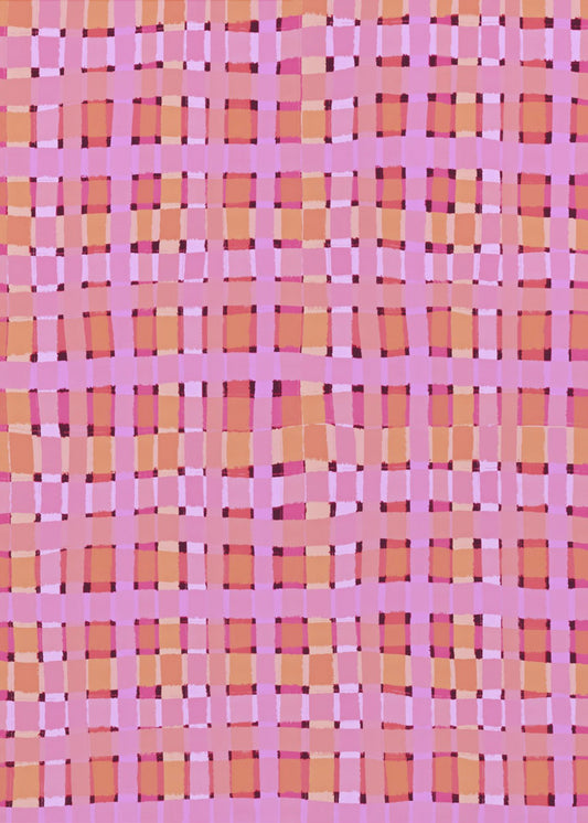 Verzerrte rosa Linien | Leinwand
