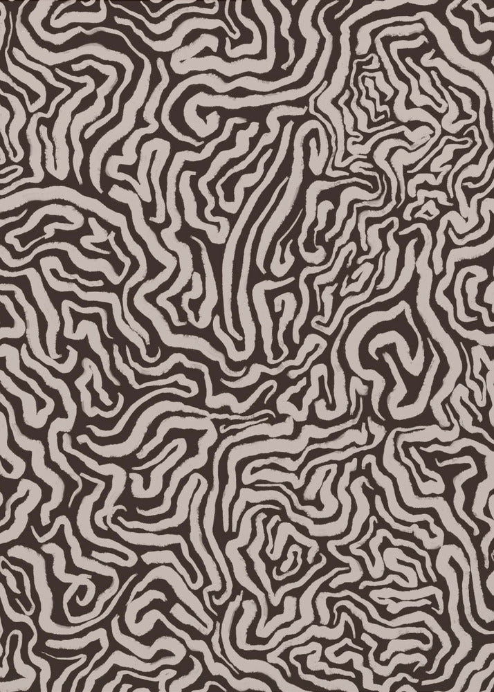Abstrakte Labyrinthlinien | Leinwand