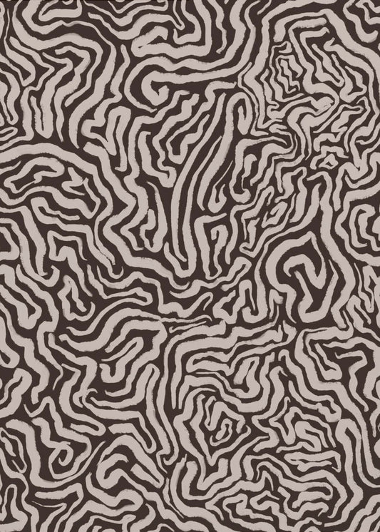 Abstrakte Labyrinthlinien | Leinwand