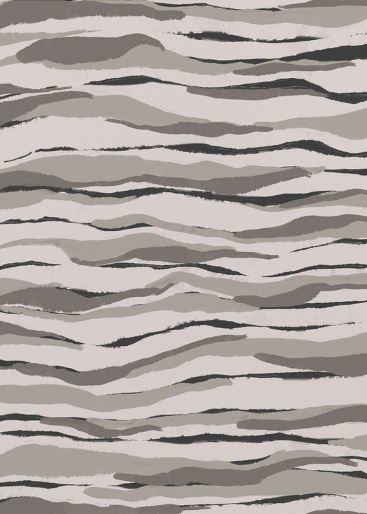 Monochrome Wellen | Leinwand