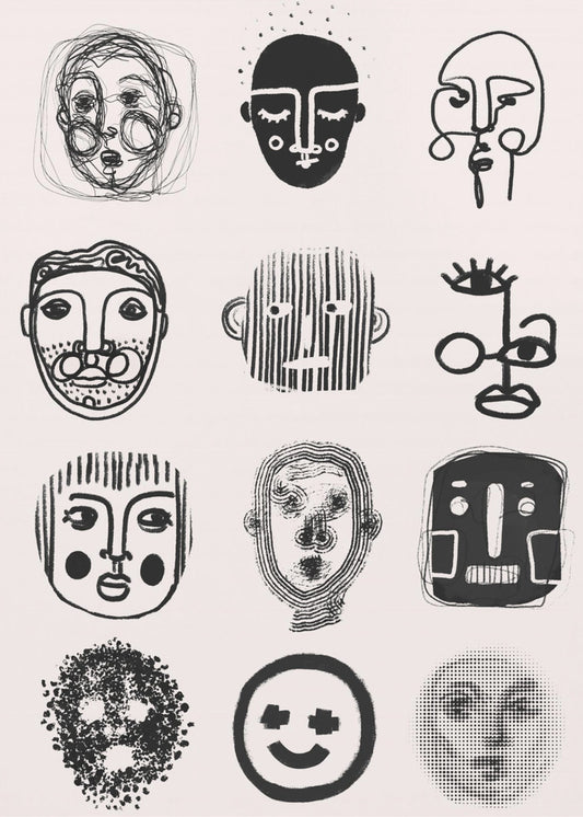 Gesichter der Emotionen | Leinwand