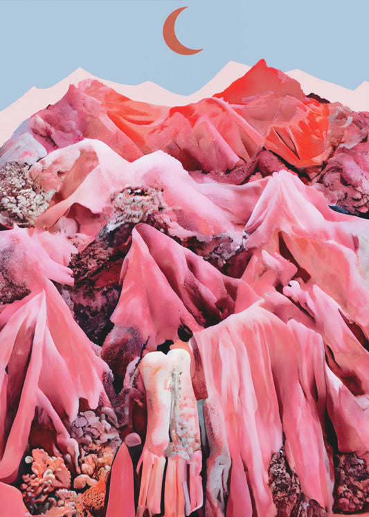 Purpurrote Traumlandschaft | Leinwand