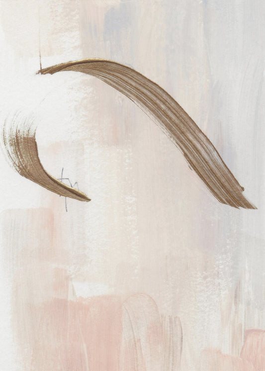 Elegante Pinselstriche in Erdtönen | Poster