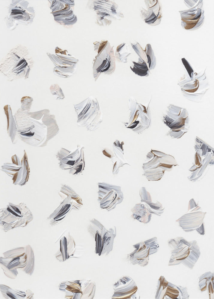 Dynamic Brushstrokes in Neutral Tones | Poster