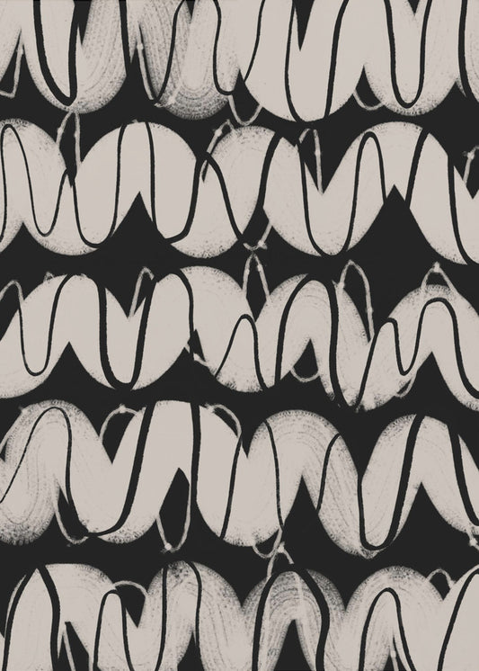 Monochrome Wellen | Leinwand