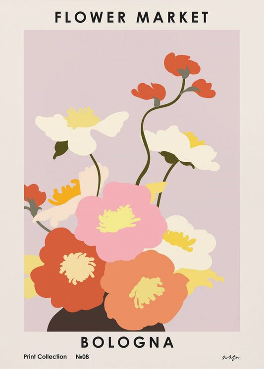 Blumenmarkt. Bologna | Poster