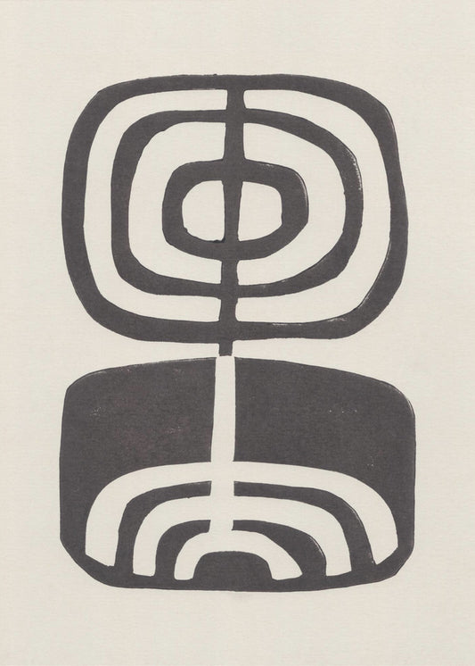 Moderne Pflanze / Linoldruck | Poster