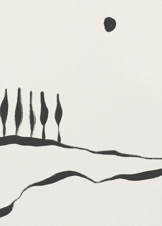 Minimale Linienlandschaft #1 | Poster