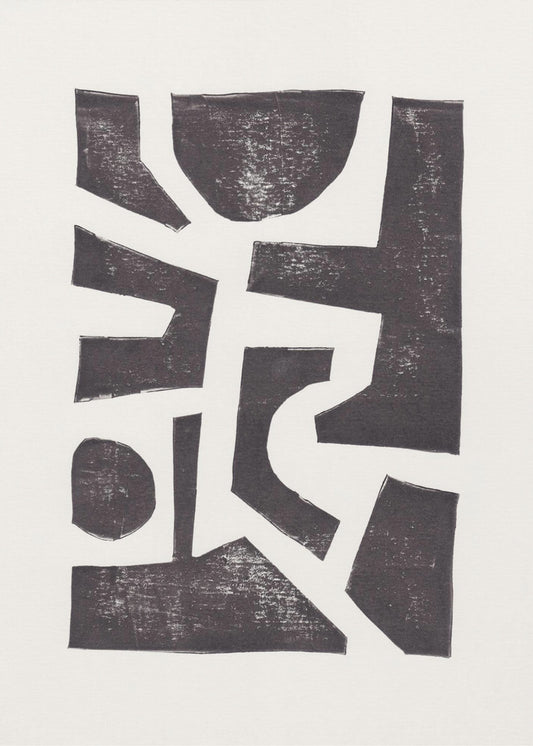 Linolschnitt Abstrakt #5 | Poster