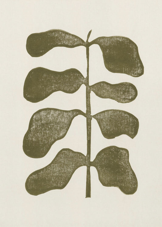 Linolschnitt Pflanze | Poster