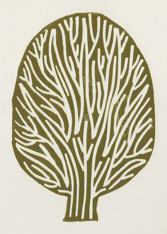 Linolschnitt Baum | Poster