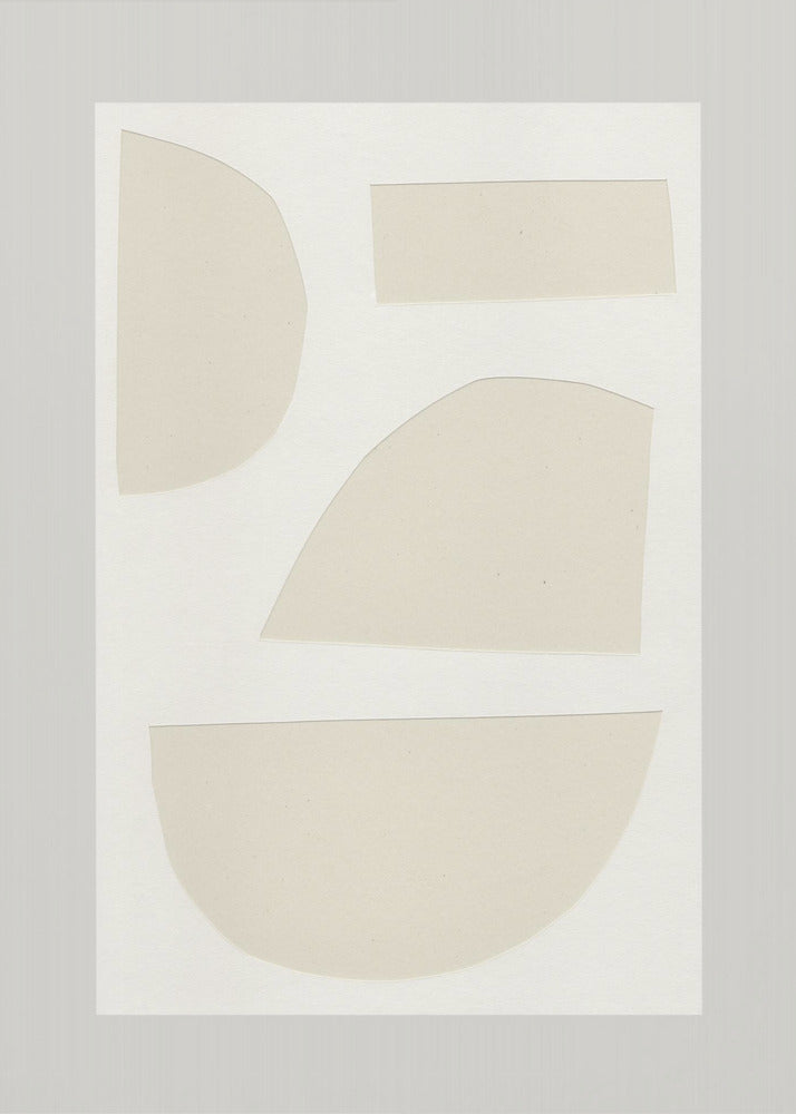 Geometrische Formen in einer monochromen Palette | Leinwand