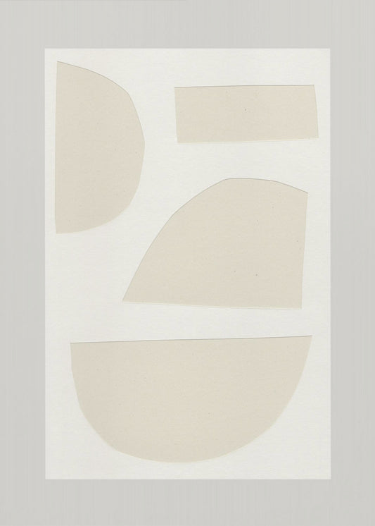 Geometrische Formen in einer monochromen Palette | Leinwand