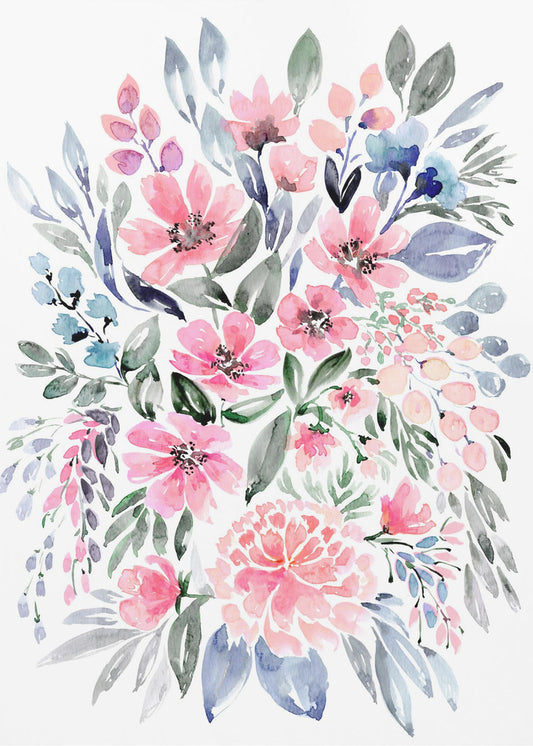 Clara Aquarellstrauß | Poster