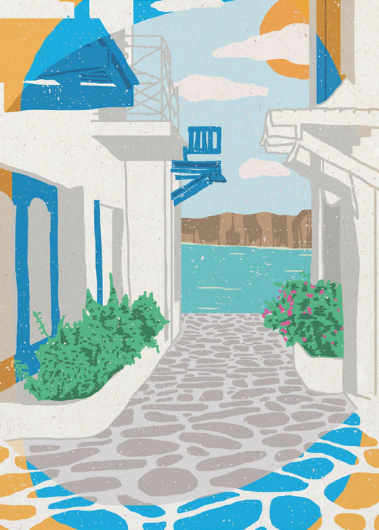Eine Straße in Griechenland | Poster