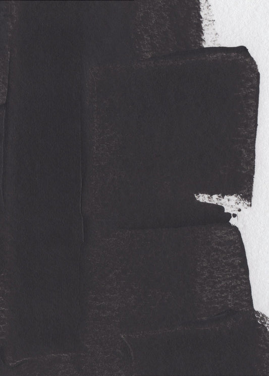 Textured Black Brushstrokes | Poster