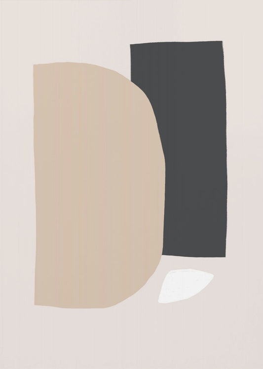 Geometrische Formen in neutralen Tönen | Leinwand