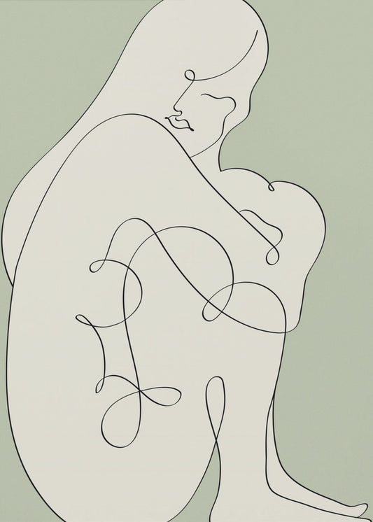 Sitzende Frau Grün | Poster