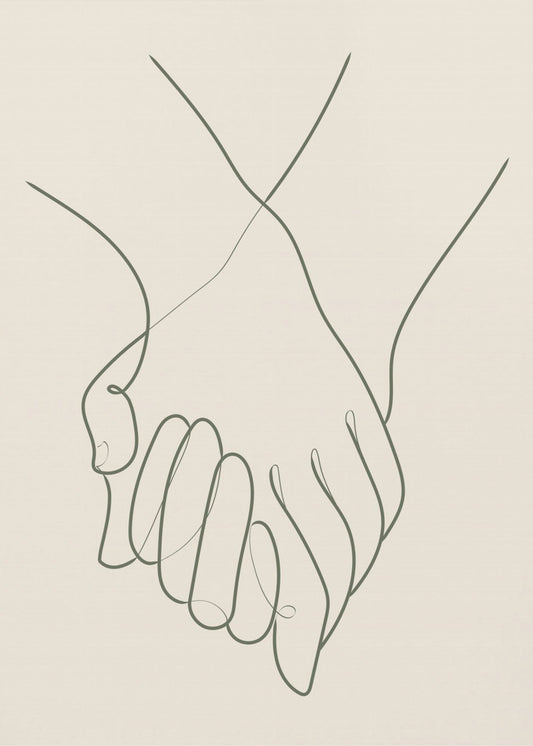 Händchenhalten Grün | Poster