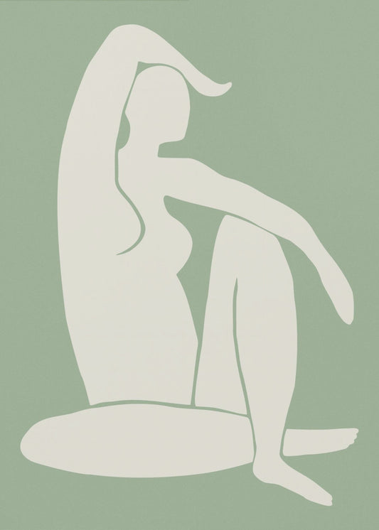 Figur Matisse Stil Grün | Leinwand