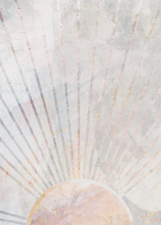 Sonne Boho Morgen Metallic Druck | Poster