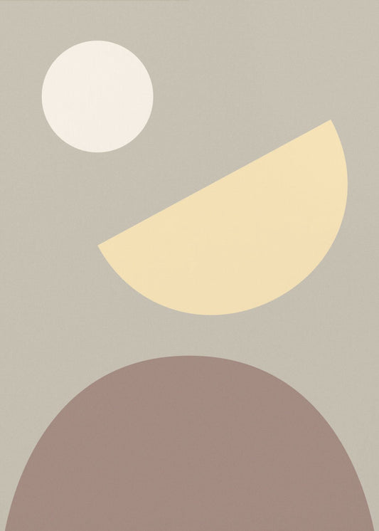 Bögen Gelb und Grau | Poster