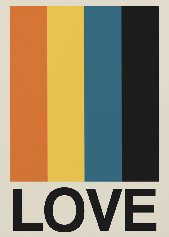 Retro-Streifen LOVE Sundaze | Poster