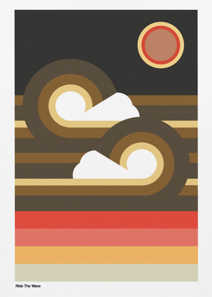 Sonnenuntergang auf der Welle | Poster