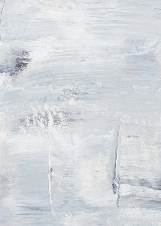 White And Gray Brushstrokes | Canvas