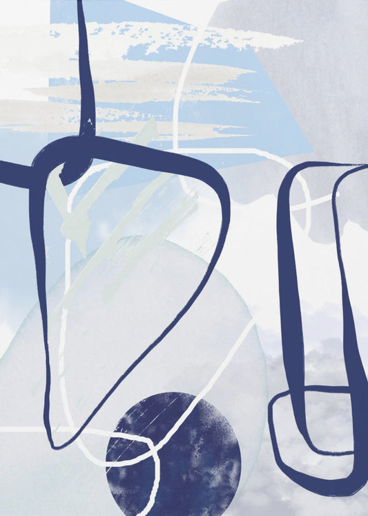 Blaue Linien-1 | Poster