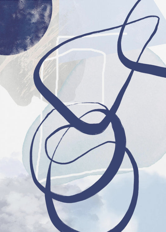 Linien von Blau-2 | Leinwand