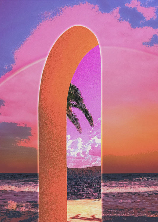Portal Vaporwave | Leinwand