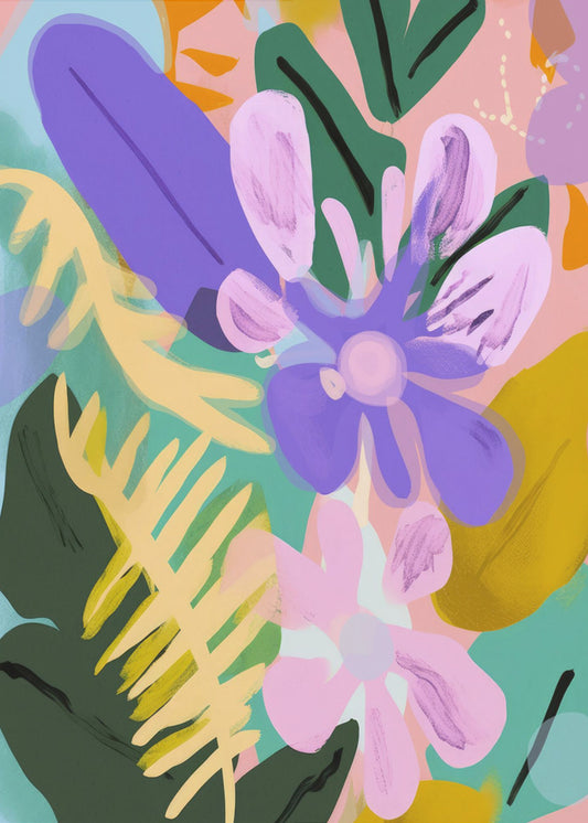 Floral Whimsy Burst | Leinwand