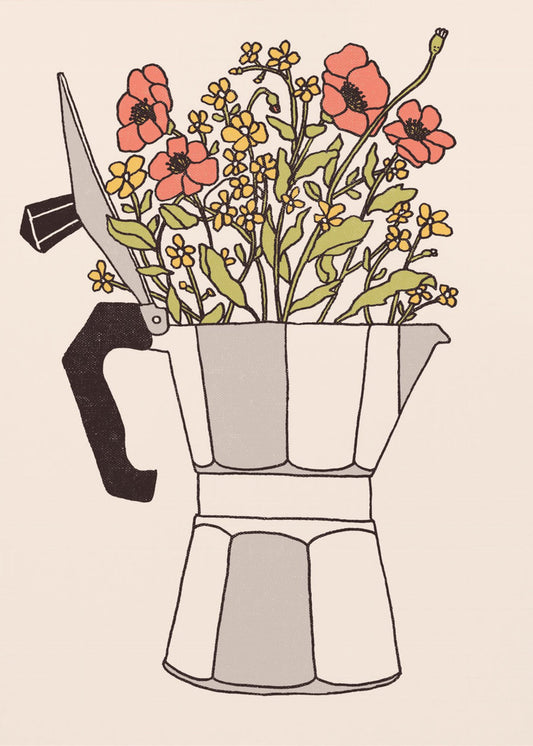 Moka Blumen | Leinwand