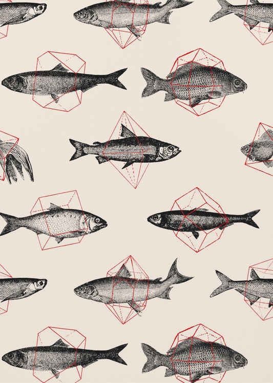 Fische in der Geometrie Nr. 4 | Poster