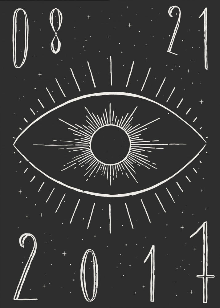 Totale Sonnenfinsternis Dunkel | Leinwand