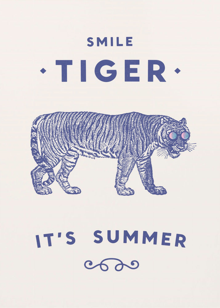 Lächelnder Tiger | Leinwand