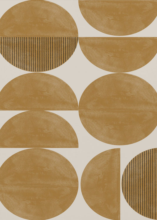 Goldener geometrischer Rhythmus | Leinwand