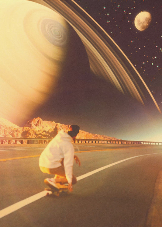 Weltraum-Skater | Poster