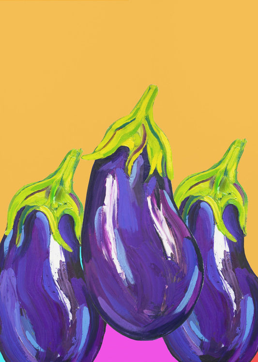 Groovy Aubergines | Leinwand