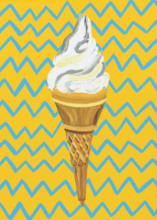 Eiscreme Gelb Zickzack | Poster