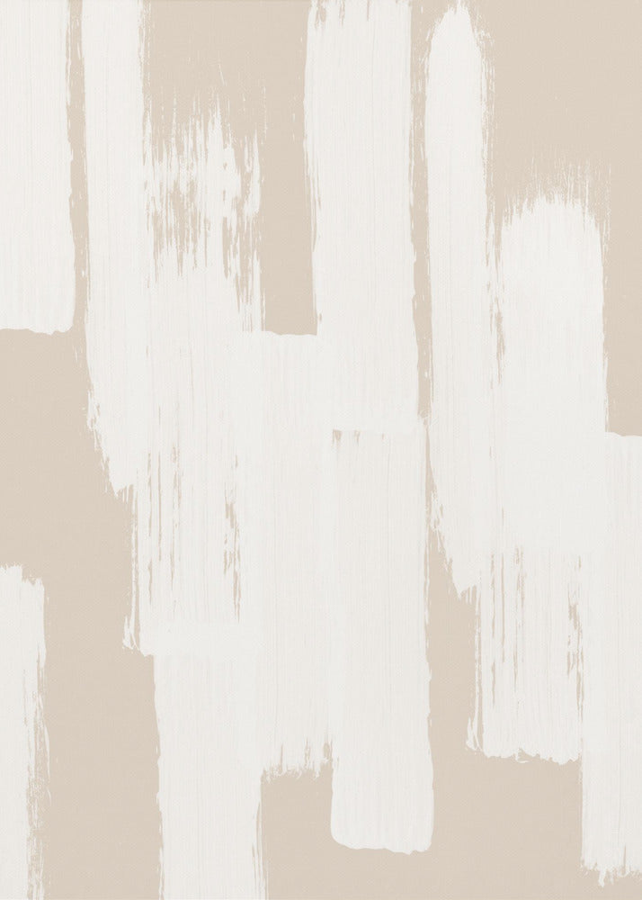 Beige Pinselstriche | Leinwand